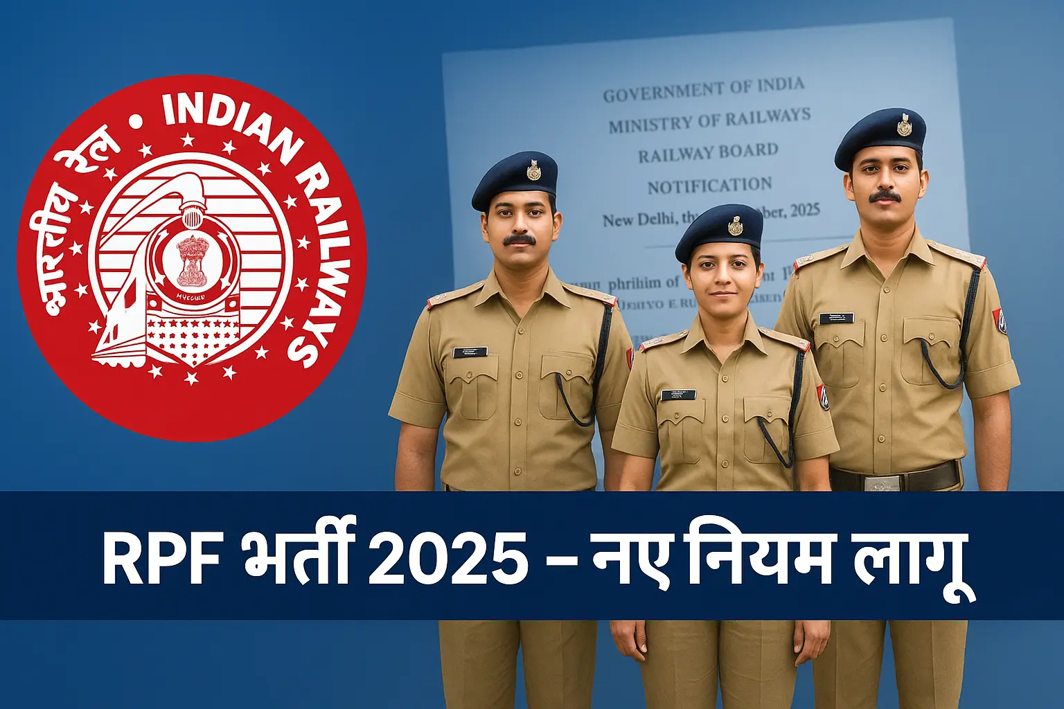 RPF भर्ती 2025 नियमों में बदलाव