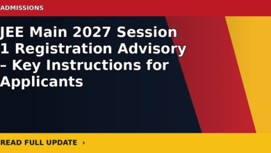 JEE Main 2027 Session 1 Registration Advisory – Key Instructions for Applicants